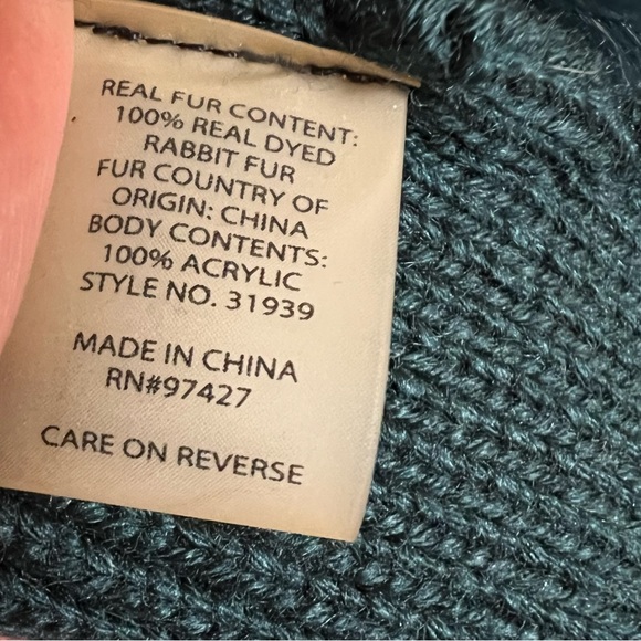 Dolce Cabo Teal Rabbit Fur Vest - Picture 6 of 6